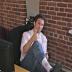 CoFounder Eric Koester shows his matching skills: pink shirt, pink socks.